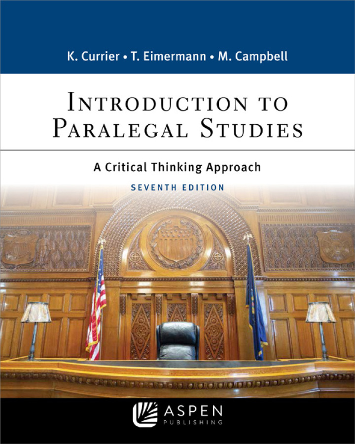 Introduction to Paralegal Studies: A Critical Thinking Approach 7th Edition
